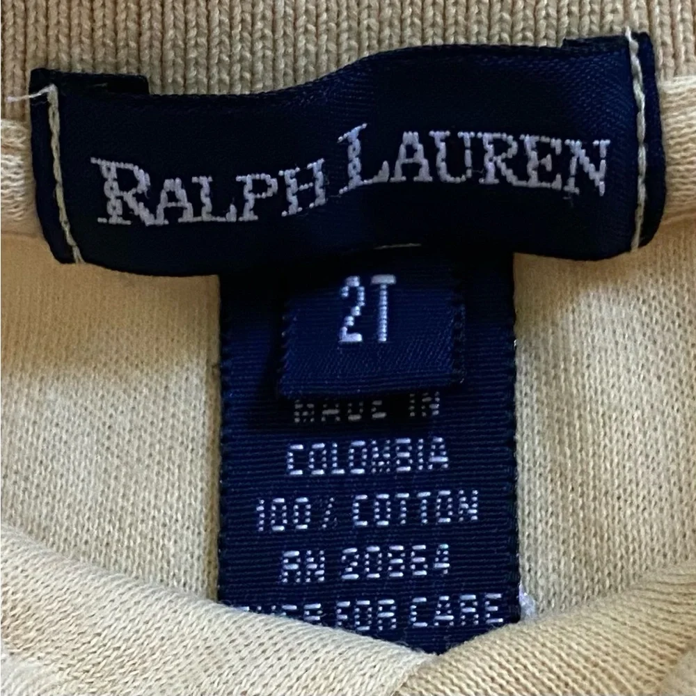 Ralph Lauren Yellow Polo with Blue Pony